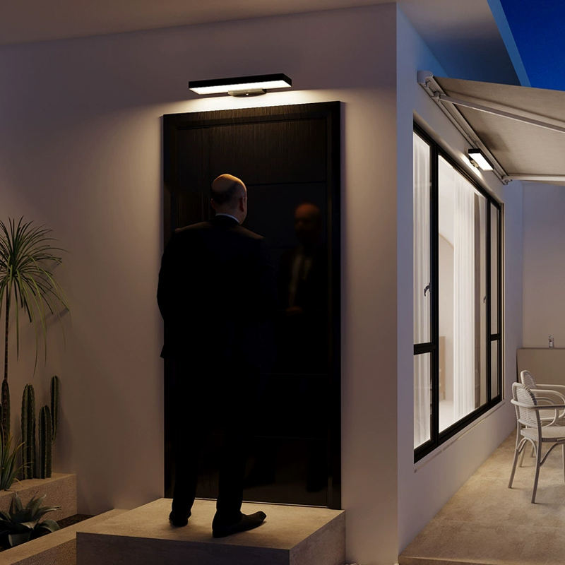 WUWUKAI O-3245 Smart Outdoor Wall Sconce with Motion Sensor - Stainless Steel Garden Light